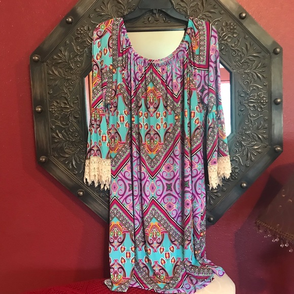 R.Rouge USA Polyester & Spandex Dress - Picture 1 of 3